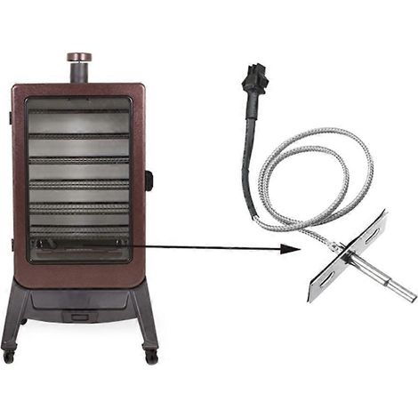 Capteur de température durable en acier inoxydable pour barbecues, fumoirs et poêles à granulés (1/4)