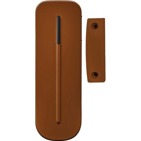 DC600S/BR - Contatto magnetico con sensore inerziale. Colore marrone. Batterie a corredo.