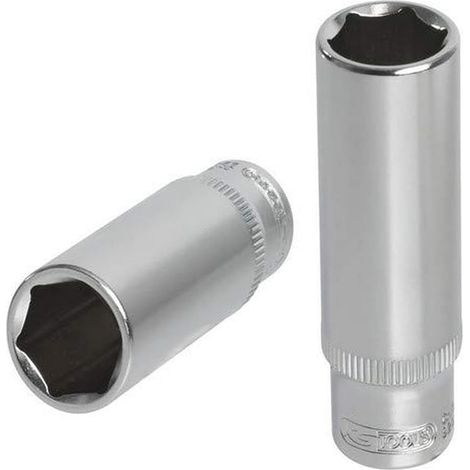 1 Douille Longue 6 Pans, 4.5mm, Chrome Vanadium, Finition Chromée Satinée, Mécanique Auto