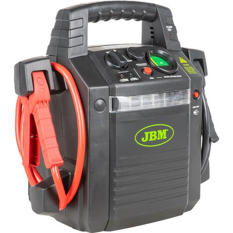 Démarreur de véhicule 12/24V – Courant de démarrage 1500A/3000A – Batterie 22Ah AGM – Chargeur 12V 1A – JBM53688 (1/4)