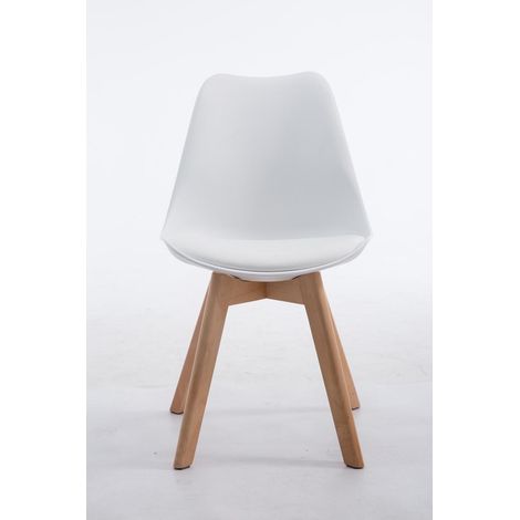 Sedia Borneo in similpelle bianco natura (1/3)