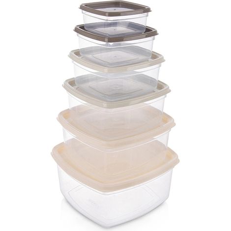 Set mit luftdichten Lebensmittelbehältern, 6-teilig, verschiedene Größen