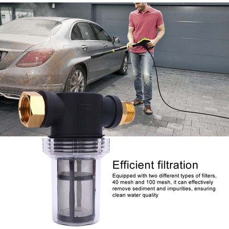 Sedimentfilter für Bewässerungsanlagen Set mit 40- und 100-Mesh-Sieben 3/4"-Anschluss für Hochdruckreinigung und Wasserhähne (1/5)