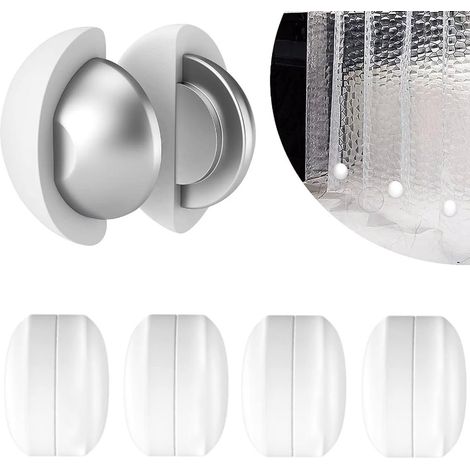 4er Set Magnetische Duschvorhanggewichte – Starke Magnete mit Silikonbeschichtung, Rostfrei & Geräuschlos für Duschvorhang und Fenster