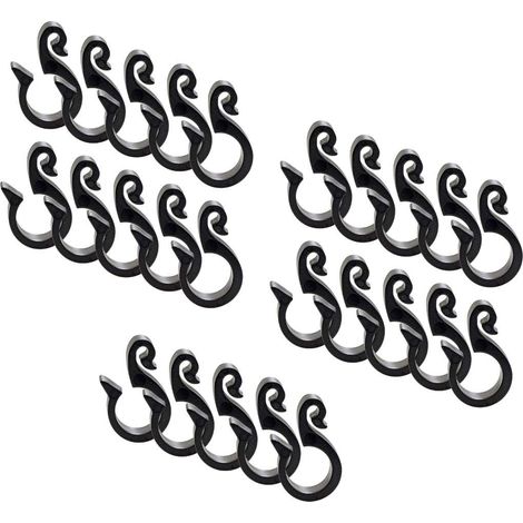 HaGa® Schlauchhaken Hängeclip für Tropfschlauch Schlauchclip Schlauchhalter 25 St