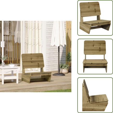 vidaXL Chaise de jardin 60x64x70,5 cm bois de pin imprégné (1/5)