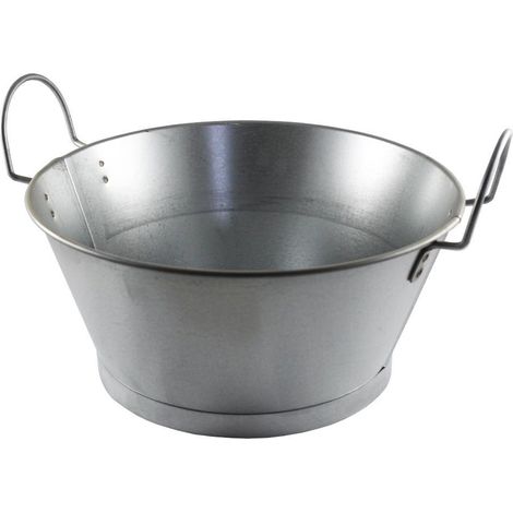 WURKO baño chapa galvanizada 55 cm 38 l , Baño de chapa galvanizada con dos asasCapacidad 38 litrosAncho interior 55x23 cmTamaño exterior con asas: 64 x 56 x 30 cm.