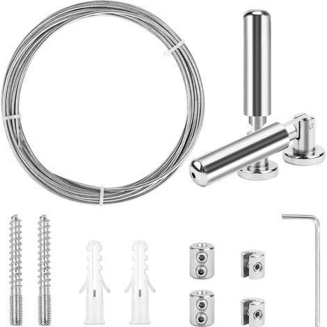 Kit de fixation murale de 5 m en acier inoxydable, corde à rideau, fil de rideau, câble en acier, corde à linge pour rideau, corde à linge, rideaux de douche, photos (1/5)