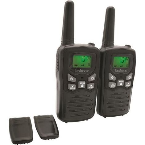 LEXIBOOK Talkie-Walkies noirs 8 kilometres de portee (1/3)