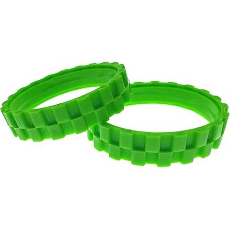 PNEUS VERTS. Roues pour IROBOT ROOMBA Série 500, 600, 700, 800 et 900 (Pack 2 Unités) ,grande adhérence et montage facile(2 pièce,vert) (1/5)