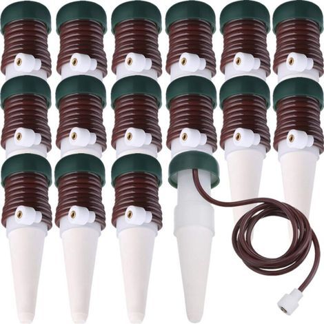 BUNTHAUS Automatisches Bewässerungssystem von Stakes, langsam freisetzende automatische Tropfbewässerung für Zimmer- und Gartenpflanzen (16er-Packung)