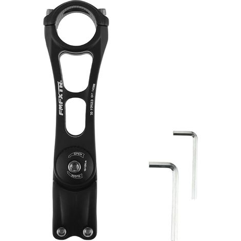 Potence de vélo, type manchon de vélo de montagne, potence de guidon courte de 0 ± 85 °, tige réglable haute résistance en alliage d'aluminium pour guidon de 31,8 mm (31,8 x 90 mm) (1/5)