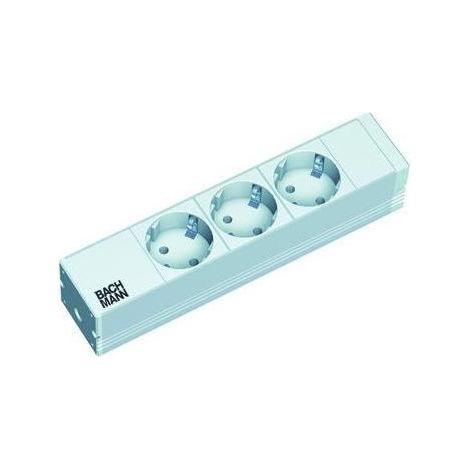 BACHMANN Bachmann Steckdosenleiste 10 1HE 3xSchuKo-Dosen Zuleitung (333.417) (1/5)