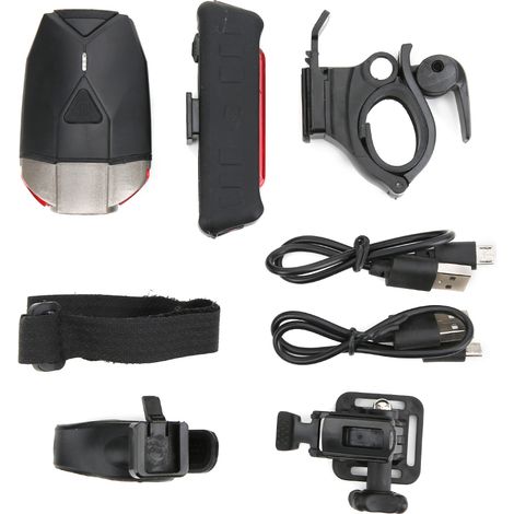 Phare avant vélo USB rechargeable ABS puissant, lampe arrière 035, accessoire cyclisme VTT (1/5)