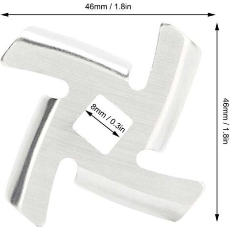 2 pièces lame de hachoir à viande 304 plaque de broyage en acier inoxydable accessoire de broyeur de nourriture pour broyeur de type 5 / B, outil de cuisson de cuisine (B Type Meat Grinder) (1/3)