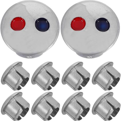 Cache-trou Lot de 10 Pièces en ABS Robinet Argenté (1/5)