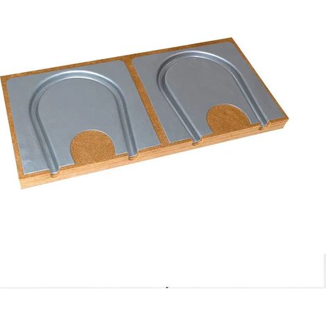 Umlenkplatte Holzfaser Alu, Verlegeabstand 12,5 cm, 250 x 500 x 30 mm, MC10000093