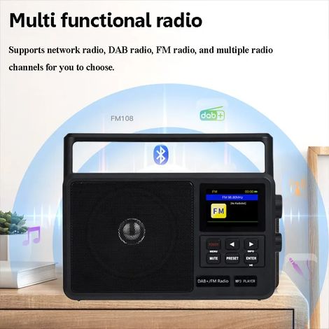 Radio internet portable avec une excellente réception, compatible avec la radio numérique FM/DAB+ et multifonctionnelle. (1/5)