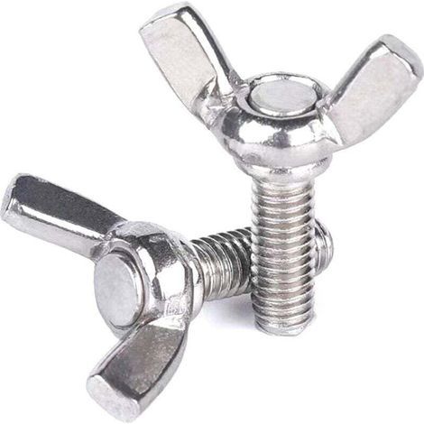 Packung mit 10 M6 Flügelmuttern aus Edelstahl 304 (M6-1,0 x 35 mm)