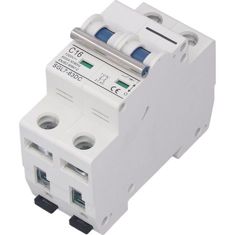 DC-Miniatur-Leistungsschalter Pa66 Schnellansprechender Lichtbogenlösch-Leistungsschalter für Photovoltaikanlagen 2-polig 1000 V 16 A (1/5)