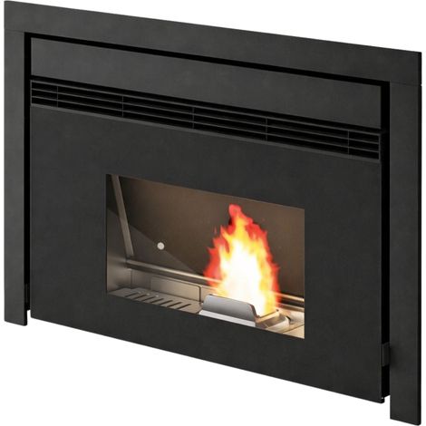 Punto Fuoco – Insert à granules ventilé canalisable 11.5 kW – Double canalisation avec ventilateurs – Rendement 94.5% – Pour volume de chauffe jusqu'à 300 m3