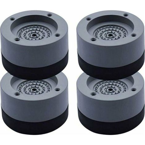 4Pcs Patins Anti Vibration Tampon Anti-vibration Lave Linge Universel Pieds Stabilisateur Piédestal pour Lave-Linge Réfrigérateur,de (1/4)