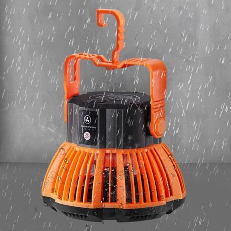 Ventilateur - Lampe De Plafond - Batterie Externe Portable - 3 Vitesses - Luminosité Réglable - 5200 MAh - Pour Maison Bureau Camping - 1 Pièce (1/5)