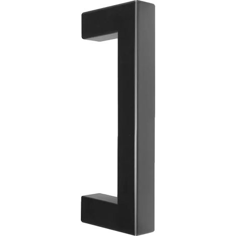 Maniglia per mobile, in acciaio inox, stile moderno quadrato, nera (1/2)
