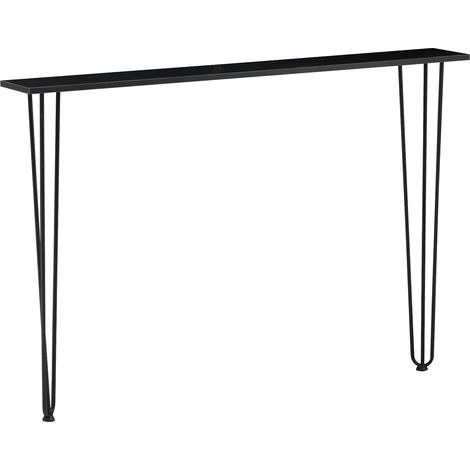 Tavolo consolle 82 x 120 x 18 cm ingresso soggiorno sala da pranzo nero 030010874