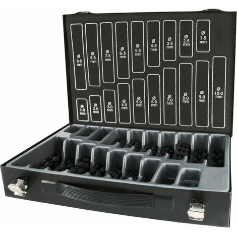 TERRAX by RUKO 5x Spiralbohrer-Magazin DIN 338 Typ N, HSS-R - 130 tlg. (Stahlblech) - A205195