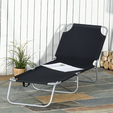 Chaise jardin pliante en métal tissu Oxford respirant
