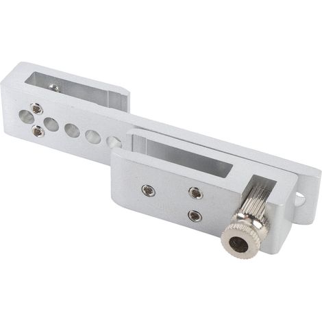 Serratura per porta scorrevole in vetro, 12 fori, chiavistello di sicurezza in metallo per casa, hotel, bagno, cabina doccia senza telaio, argento 8 mm/0,3 pollici. (1/5)