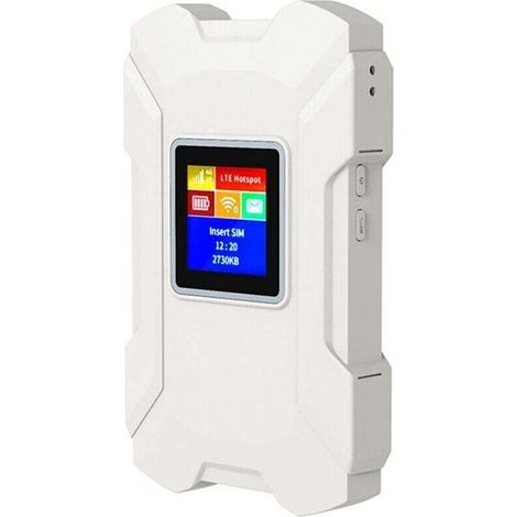 Router wireless 4G LTE, modem portatile, Wi-Fi, bianco (1/4)