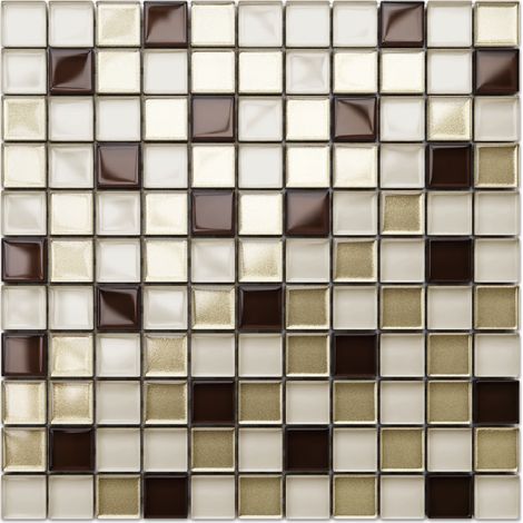 Ilcom mosaico in vetro su rete per bagno e cucina 30cm x 30cm - Persephone (1/5)