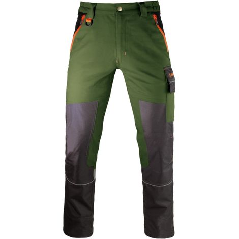 pantalone da lavoro kapriol "tenere pro gardener" colore verde, tg xxxl