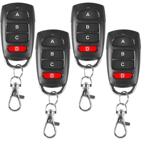 Télécommande de porte universelle, télécommande universelle 4PCS, télécommande de porte de garage, télécommande de porte coulissante, télécommande de porte pour porte automatique fréquence 433 MHz (1/5)