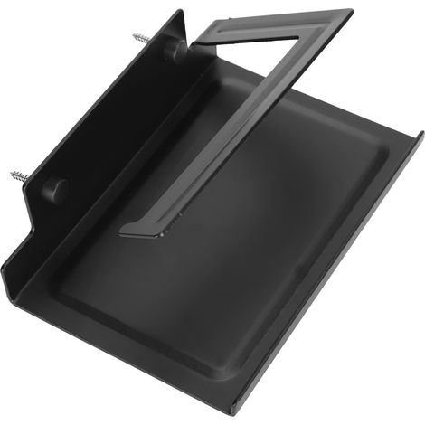 Porte-rouleau mural pour papier toilette avec support téléphone, accessoires salle de bain noir