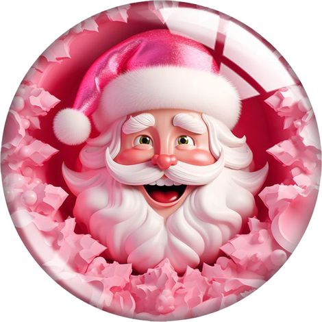 Autocollant Réfrigérateur En Verre - Motif Père Noël - Décoration Festive Pour Surface Magnétique - 1 Pièce (1/5)