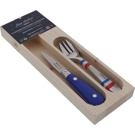 Jean Dubost - Coffret de 6 fourchettes à huître avec lancette