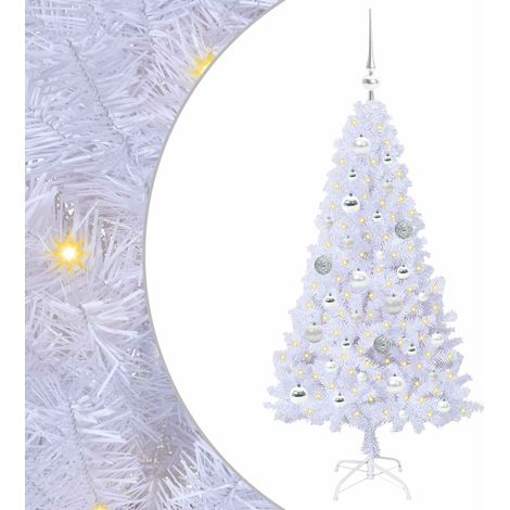 Künstlicher Weihnachtsbaum Weiß 120 cm PVC und Stahl vidaXL