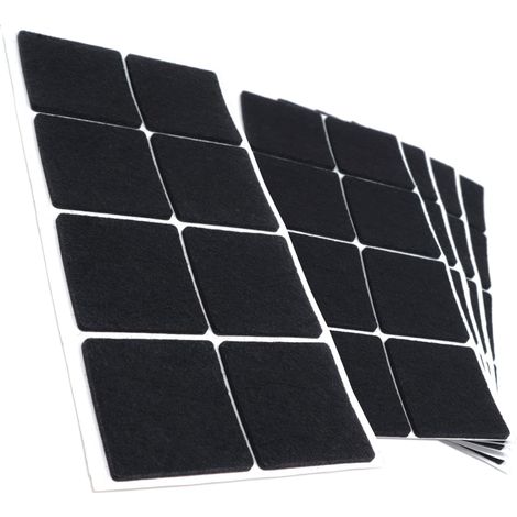 Adsamm® / 40 x feltrini autoadesivi/Nero / 50x50 mm/Quadrato/piedini per mobili in feltro da 3.5 mm di spessore/pad protettivi per arredi (1/5)