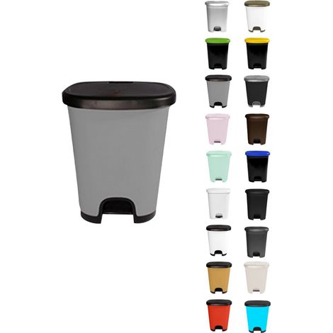 Cubo basura plástico moderno Apertura con pedal Cubo reciclar (1/5)