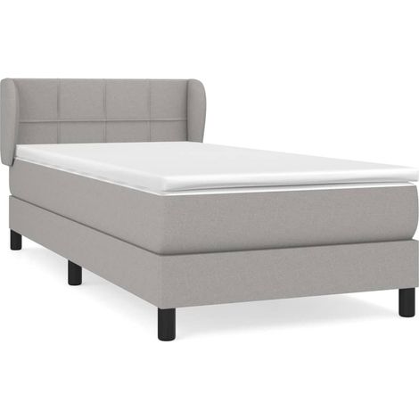 Maison Exclusive - Boxspringbett mit Matratze Hellgrau 100x200 cm