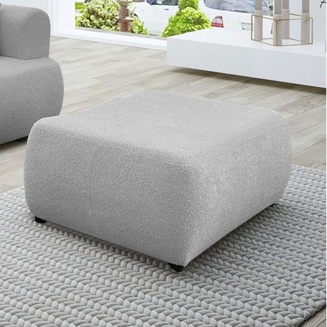 Polsterhocker Designerhocker Hocker ANIKE in Stoff Now or Never Grau (1/3)