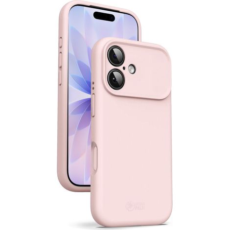 UrbanPalm Funda de silicona para iPhone 17 con MagSafe, rosa polvo (1/5)