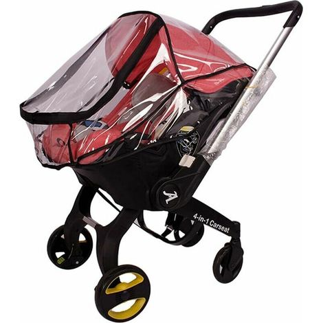 Housse de pluie pour siège de voiture pour Doona, housse de pluie pour poussette pour Doona, housse de pluie pour bébé en EVA transparent pour Doona, accessoires de siège de voiture ventilés (1/5)