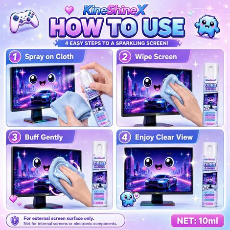 KineShineX OLED Gaming Monitor Cleaner Spray for Esports Screens and Computer Monitors (1/4)
