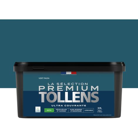 Tollens - Peinture intérieure couleurs - La Sélection Premium Satin - Ultra Couvrante - Vert Paon 2,5 L - 30m² (1/5)