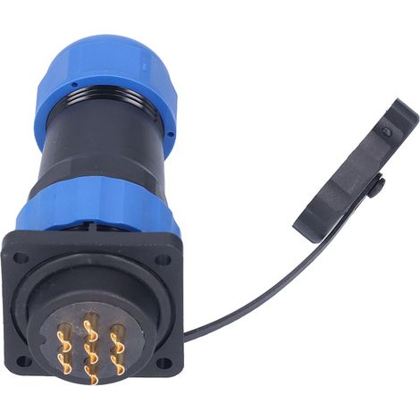 Connecteur électrique étanche SP287 4 trous carré mâle femelle aviation prise 380V 25A (1/5)