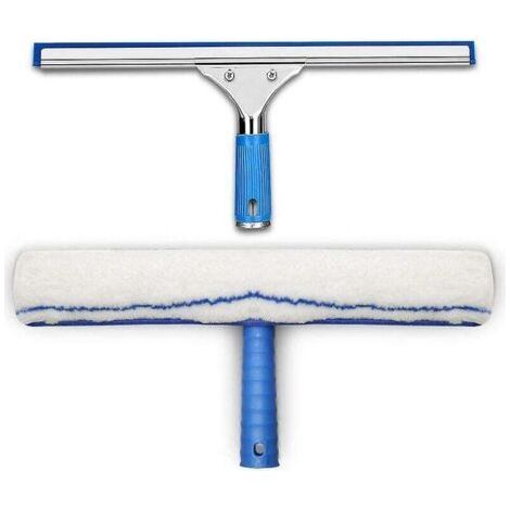 Window cleaning kit, window squeegee and microfiber cloth, shower squeegee with rubber lip, window cleaning tool, aquablade squeegee 35cm (1/4)